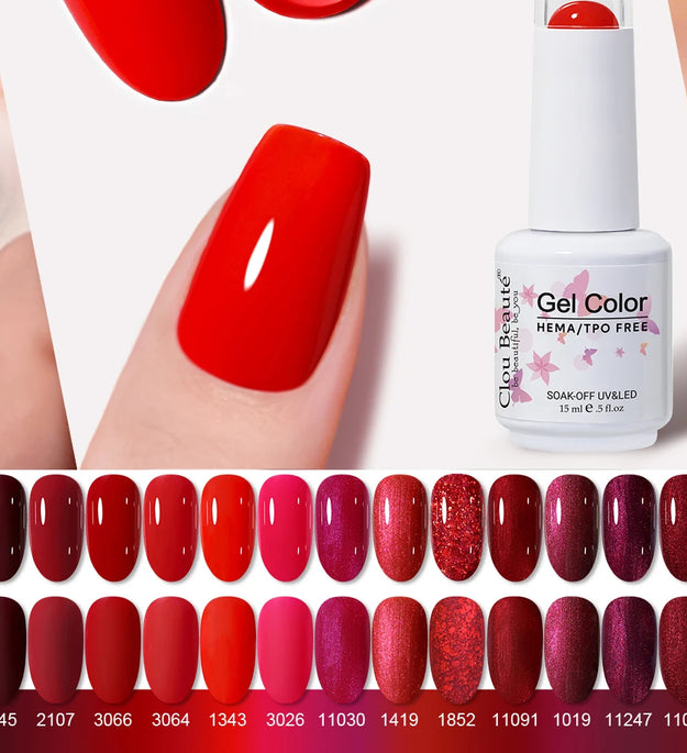 Clou Beaute 15ml HEMA TPO FREE Gel Nail Polish Vernis Semi Permanent UV Nail Art Varnish Lakiery Hybrydowe Manicure Gel Polish