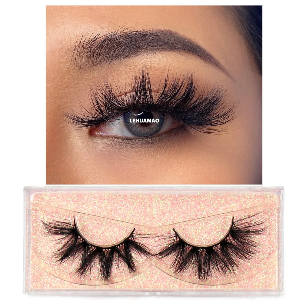 LEHUAMAO Eyelashes 3D Mink Lashes natural handmade volume soft lashes long eyelash extension real mink eyelash for makeup D103
