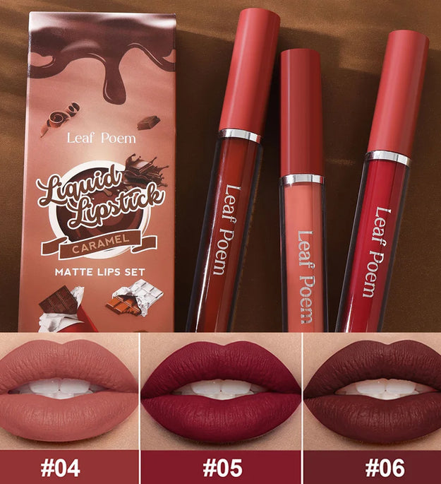 Waterproof Long-lasting Velvet Matte Lip Gloss Set Strawberry Moisturizing Lipstick Kit Beauty Cosmetics Makeup Rose Lip Stain