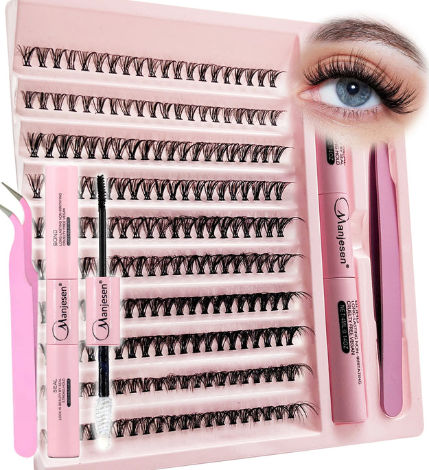DIY Lashes Extension Kit Eyelashes 200 PCS Clusters Lash Bond and Seal Makeup Tools for Gluing  Lashes Gluing Glue  Accessories