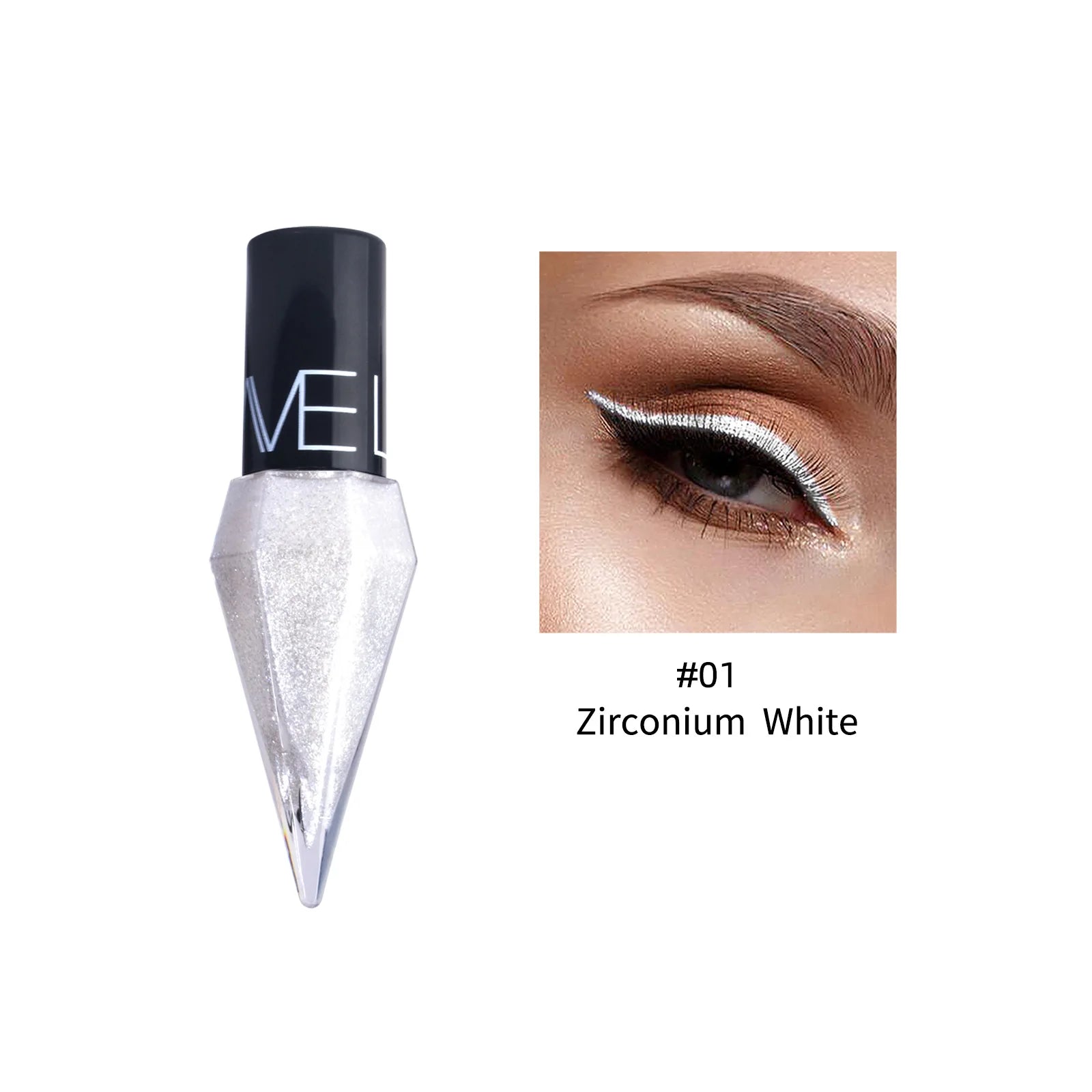 Diamond Sparkling Liquid Eyeliner Pearlescent color development quick dry waterproof not easily smudging liquid eyeliner
