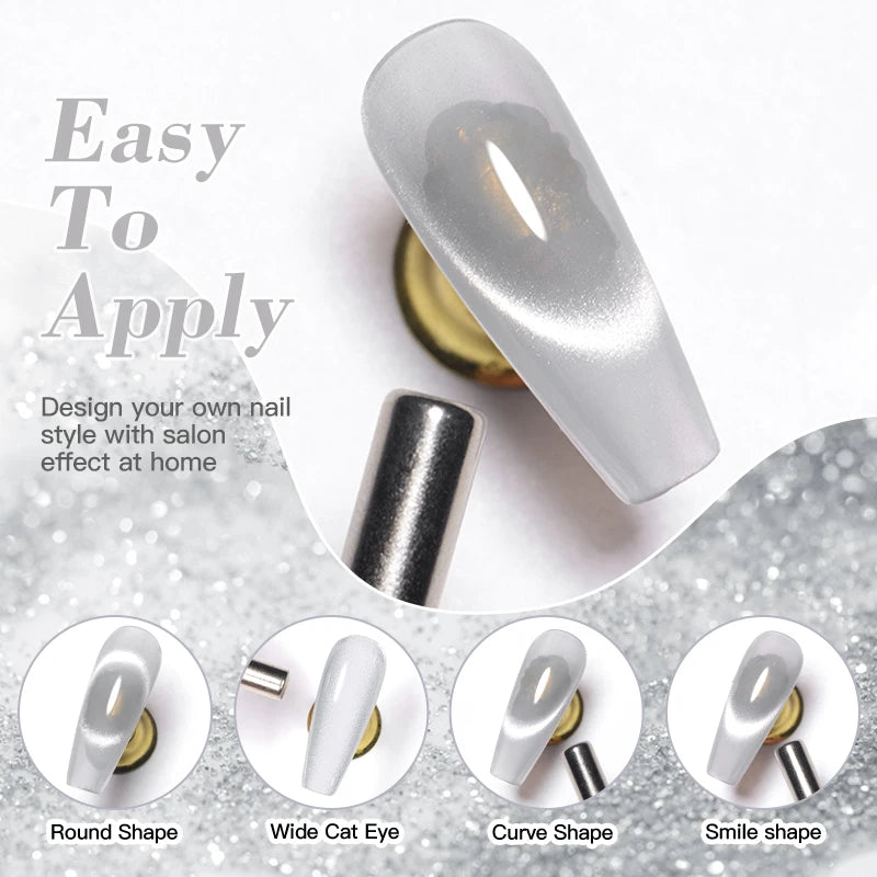 7ml Cat Magnetic Gel Nail Polish Pink Silver Semi Permanent Glitter Magnetic Gel UV/LED Needed Soak Off Painting Vanrish Design