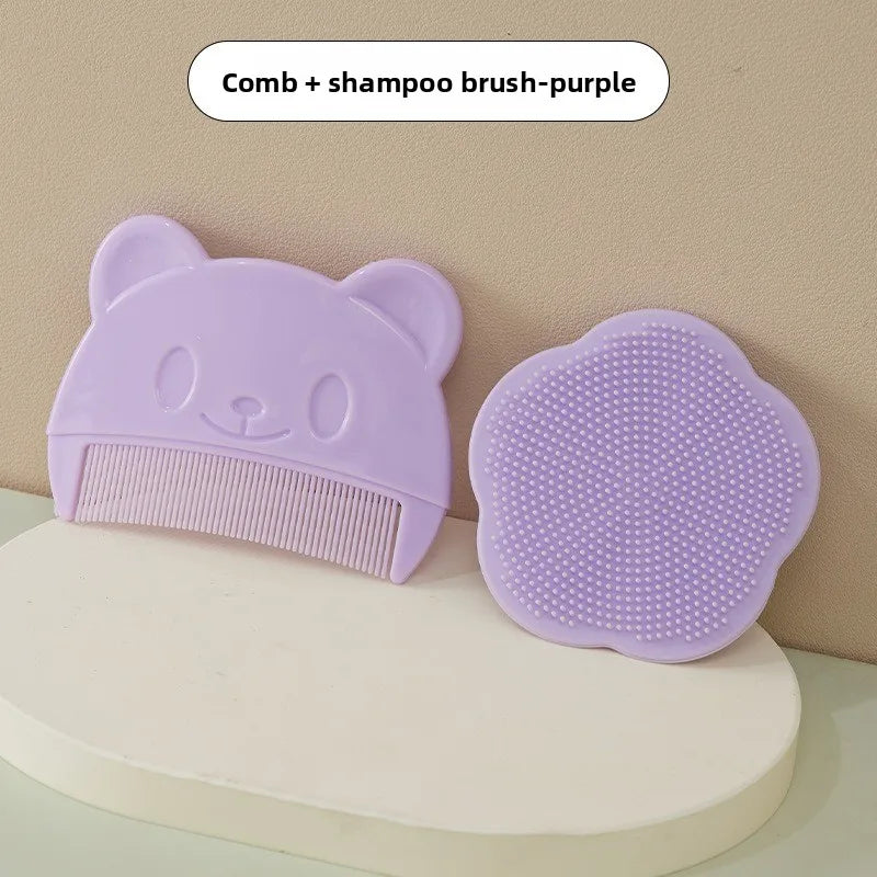 Bear-Shaped Baby Combs for Removing Cradle Cap: Hair Brushes for Boys & Girls, Newborn Scalp Combs to Clear Cradle Rust