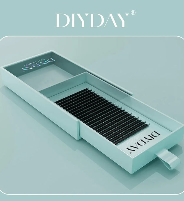 DIYDAY 16Rows Mink Lashes Individual Natural False Eyelashes B C CC D DD Curl Eyelash Extension Supplies for Makeup