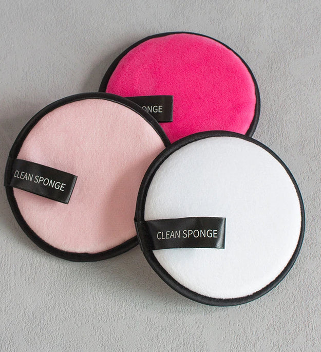 1Pcs Makeup Remover Wipes Reusable Discs Cotton Pads Microfiber Make Up Face Towel Cloth Washable Sponge Skin Care Cleaning Puff