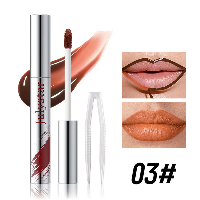 Instant Peel-off Lip Liner Stain Tattoo Lip Gloss Waterproof Tear-off Matte Lips Tint Red Brown Contour Stain Lipstick Makeup