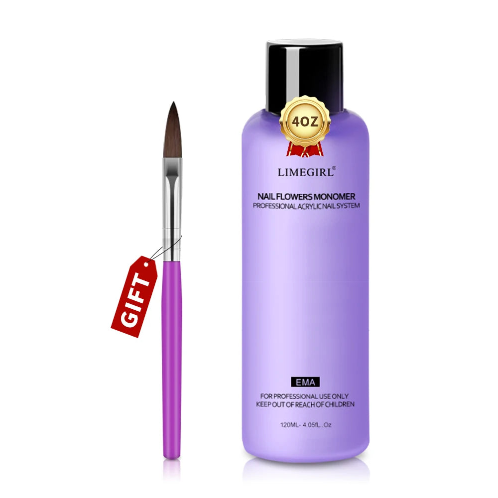 Limegirl Large Capacity Nail Acrylic Liquid Monomer Crystal 40/70/120/240ml for Nails Art DIY Acrylic Powder Liquid Manicure