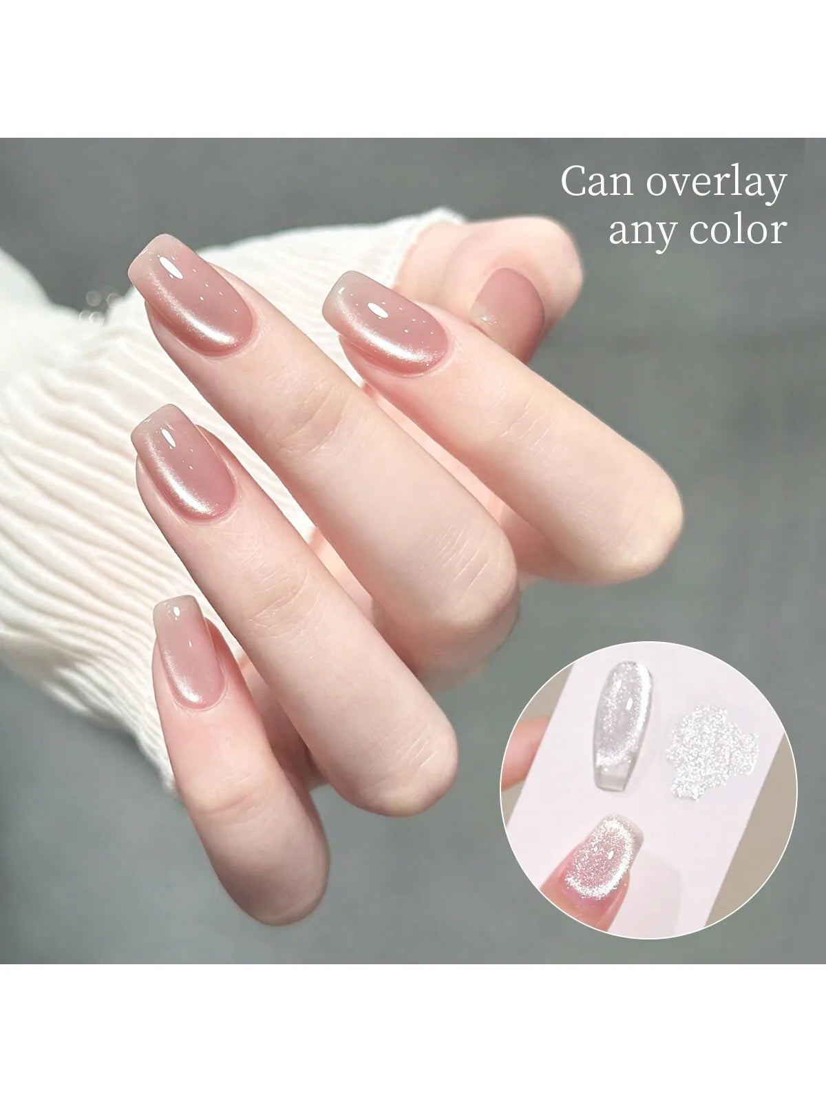 15ml Universal Silver Cat Eye Gel Polish. Glittery, Magnetic. Needs UV/LED Lamp. For Home & Salon DIY