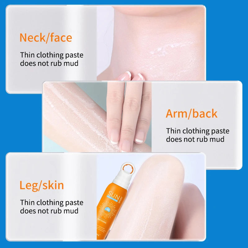 O‘cheal 150ml Sunscreen Spray Anti-aging Anti Wrinkle Moisturizing Whitening Sunscreen Spray Facial Body Neck Skin Care Cream - BlissFully