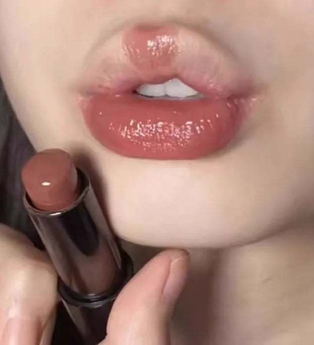 Low Saturation Mirror Water Light Solid Lip Gloss Mirror Russet Lipstick Moisturizing Lips Tint Nature Nude Lip Makeup Cosmetics