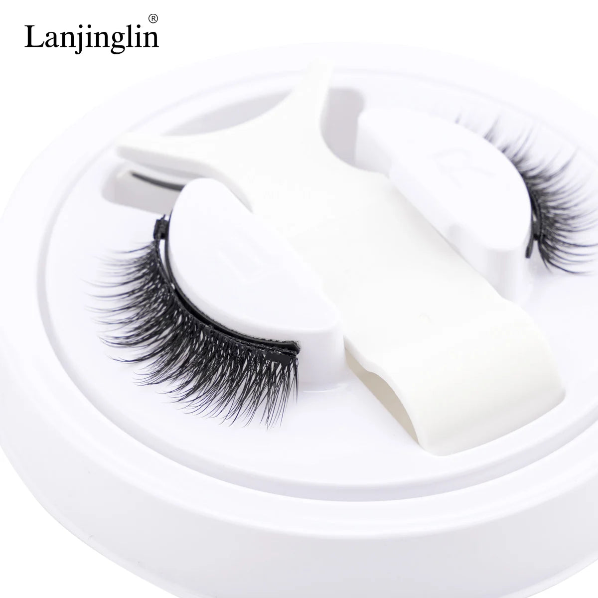 1 Pair Reusable Magnetic Lashes No Glue Needed 3D Magnetic with Clip Tweezers False Eyelash Magnetic Lash Kit Make up Eyelashes