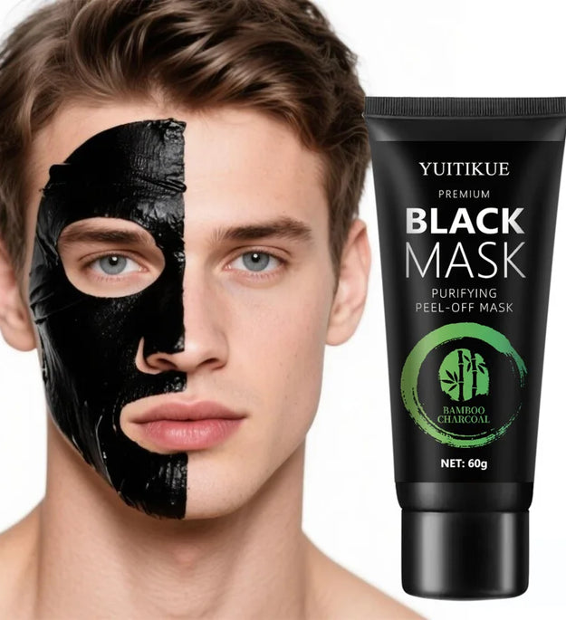Bamboo Charcoal Blackhead Mask - Tear-off Mask contains ascorbic acid, hyaluronic acid, moisturizing and oil control, cleansing