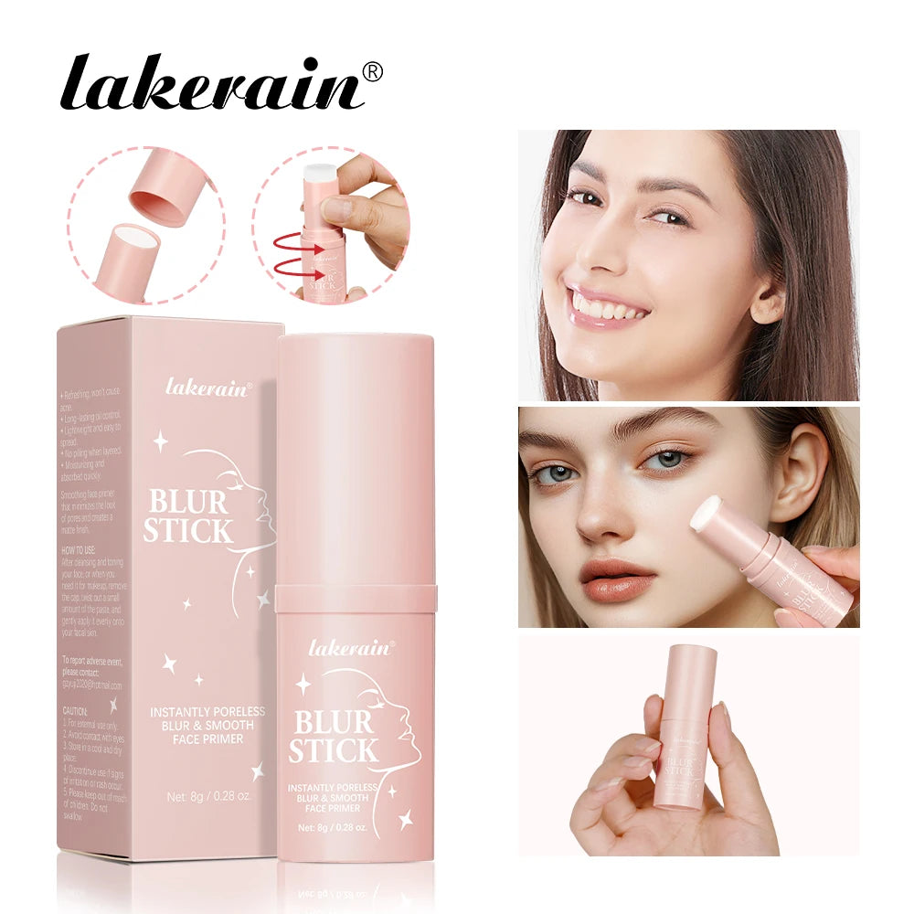 Blur Stick Invisible Pore Primer Moisturizing Face Primer Makeup Base Oil-control Water & Sweat Resistant Matte Barrier Primer
