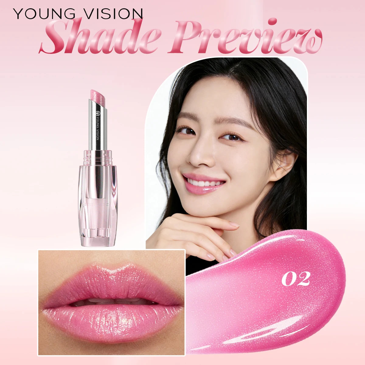 YOUNG VISION 6 Colors Fine Shimmer Nourishing Light Lipstick Long Lasting Colors Easy to Apply Lip Moisturizing Lipstick