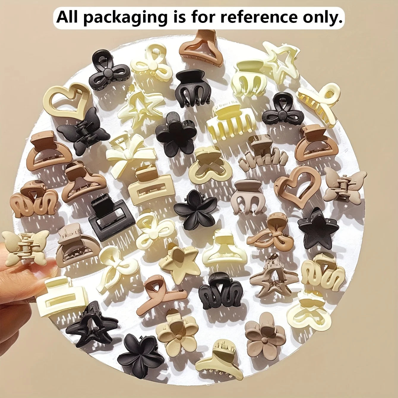 5/10/20/30pcs Beige Mixed Pack Small Clips, Cute Girl Accessories - Perfect for Daily Use, Special Occasions, or Travel Gifts - BlissFully