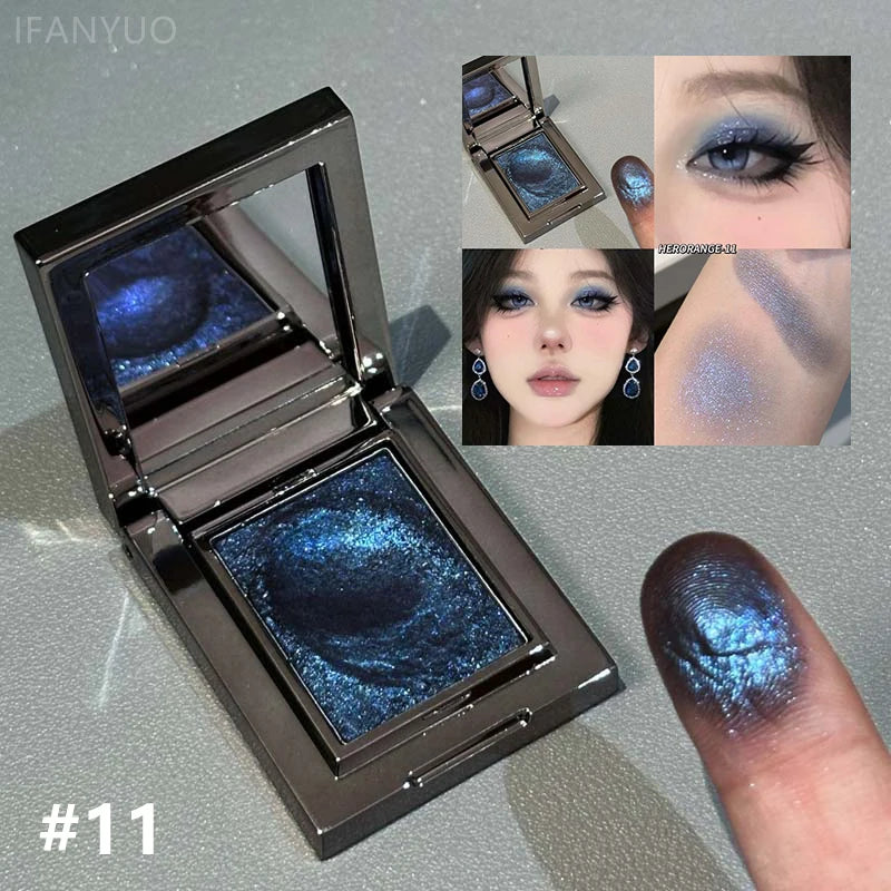 Chameleon Dark Green Eyeshadow Palette Fine Easy-To-Apply Sparkling Pearlescent Mashed Potato Eye Shadow Brightening Makeup