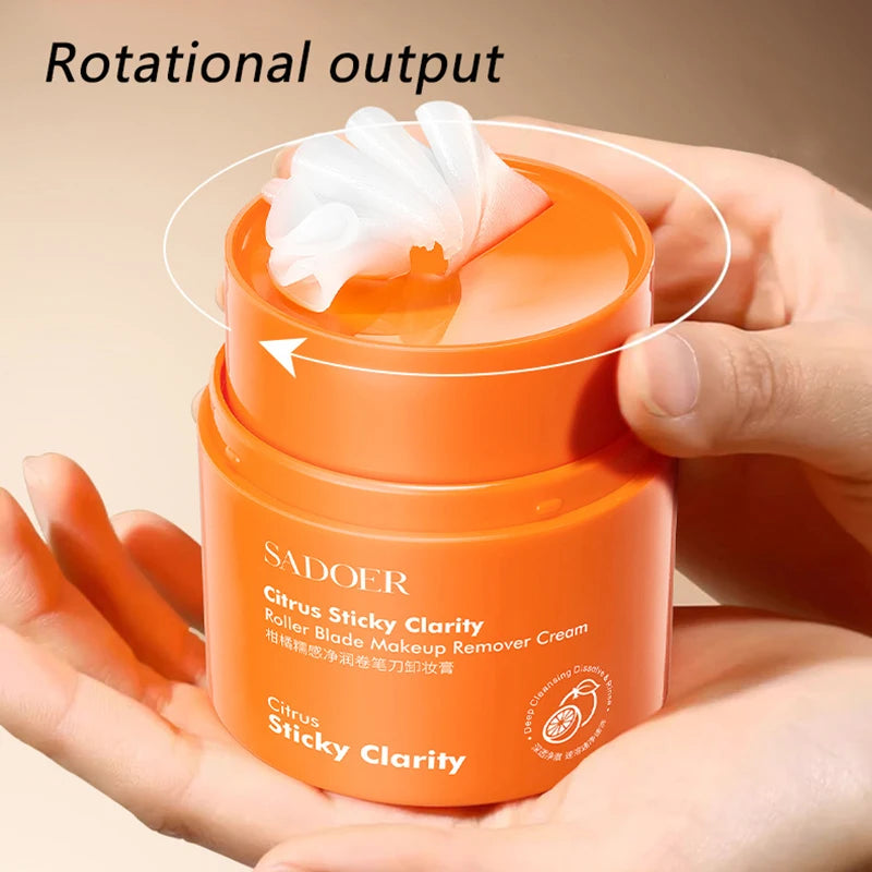 Citrus Makeup Remover Stick Facial Makeup Balm Lip Eye Large Capacity Mild Pencil Sharpener Face Cleansing Balm Cream Skin Care