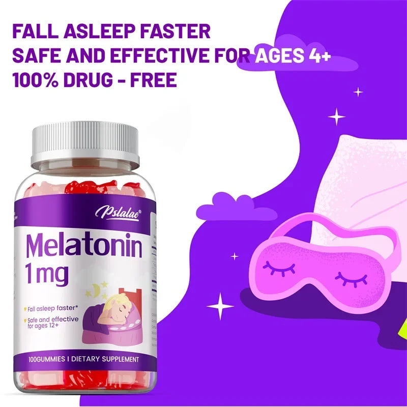 Melatonin Gummies 1mg - Children's Sleep Aids Promote Healthy Sleep, Help Children Fall Asleep Faster, and Increase Energy