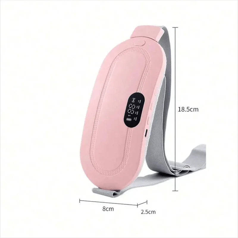 Electric Menstrual Heating Belt for Women Adjustable Waist Heating Pad Vibrator Menstrual Spasm Massager for Comfort Relief