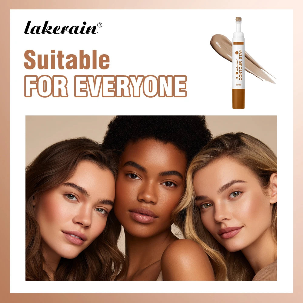 6-colors Moisturizing Liquid Contour Stay Cream Bronzer Waterproof Lightweight 3D Concealer Nourishing Face Contour Makeup