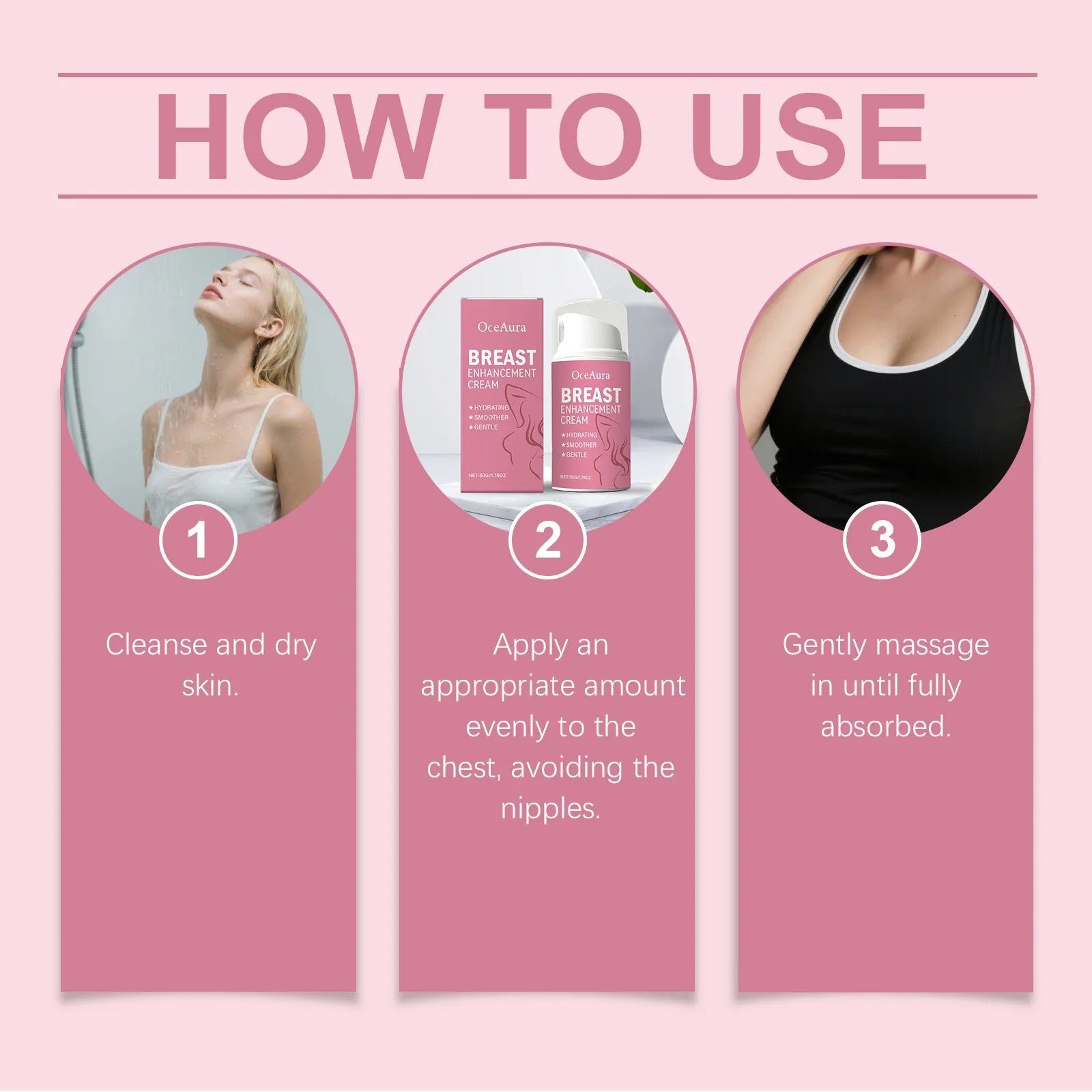 Bust Firming Cream with Retinol & Panthenol Lifting & Moisturizing Chest Treatment Improves Skin Elasticity & Hydration Night