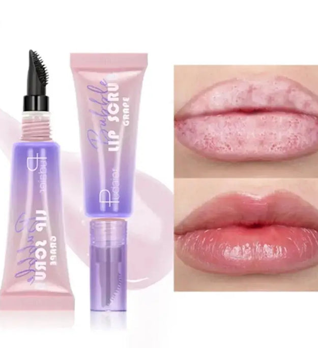 Bubble Lip Exfoliator Foaming Scrub Gentle Cleansing Fast Soften Moisturize Hydrate Nourish Night Balm Daily Lipcare