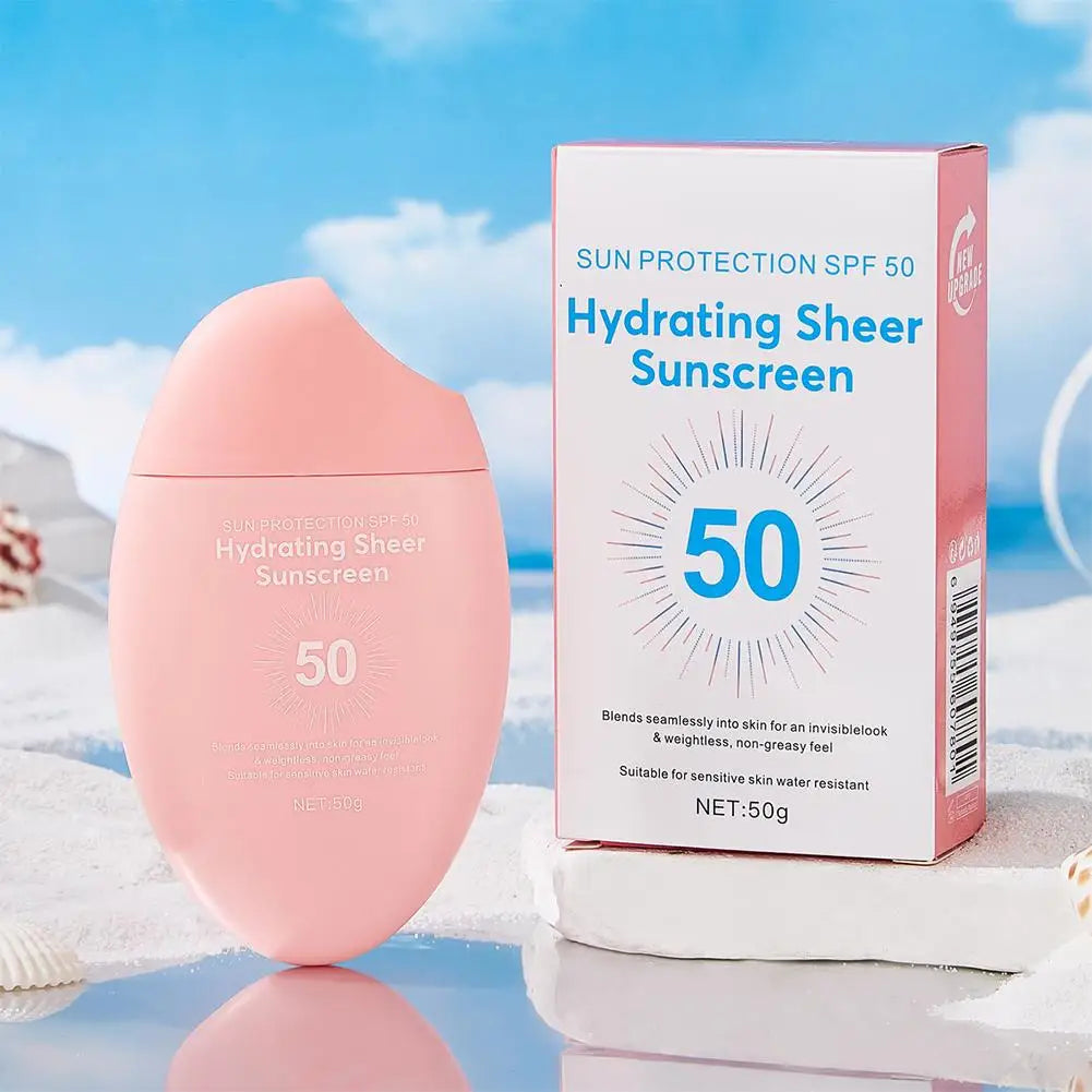 Facial Body Sakura Sunscreen Face Makeup Primer Sunblock Skin Protective Cream Oil-control Moisturizing SPF50 PA+++ Makeup Base