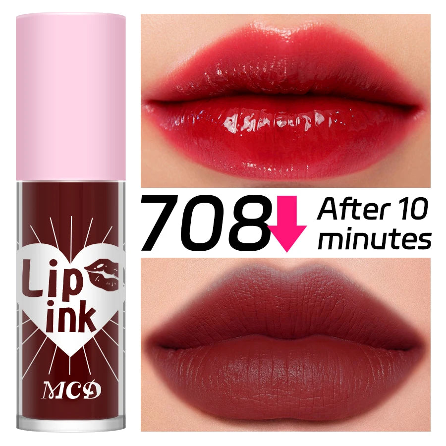 Waterproof Matte Lip tint Long-lasting Lip Glaze Sexy Plump Lip Glow Oil Velvet Lip Gloss Stain Makeup Full Color Lip Cosmetic