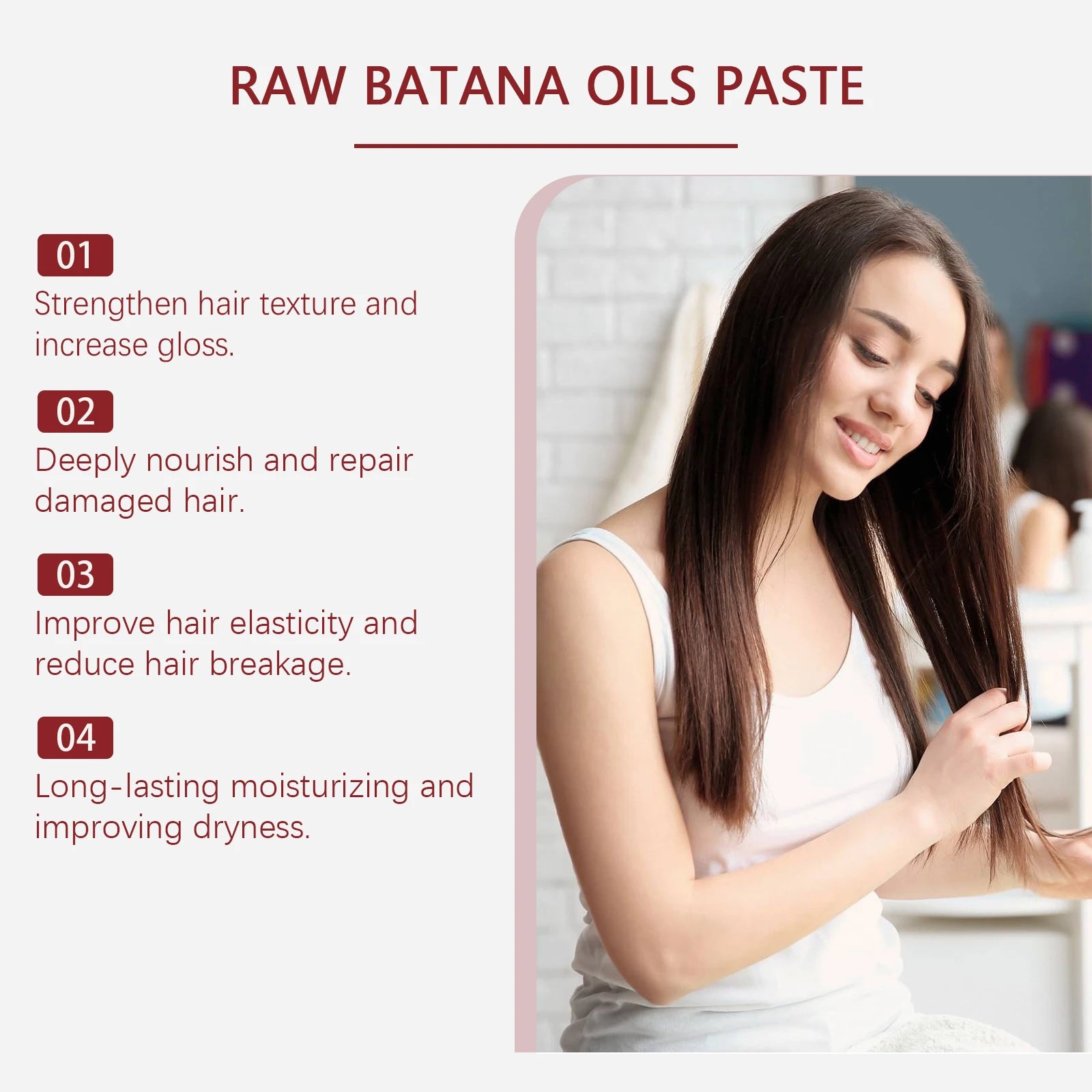 Damaged Repairing Hair Mask Organic Batana Oil Dry Hair End Repair Hair Anti-Loss Smoothing Treatment Hair Conditioner Hair Care - BlissFully
