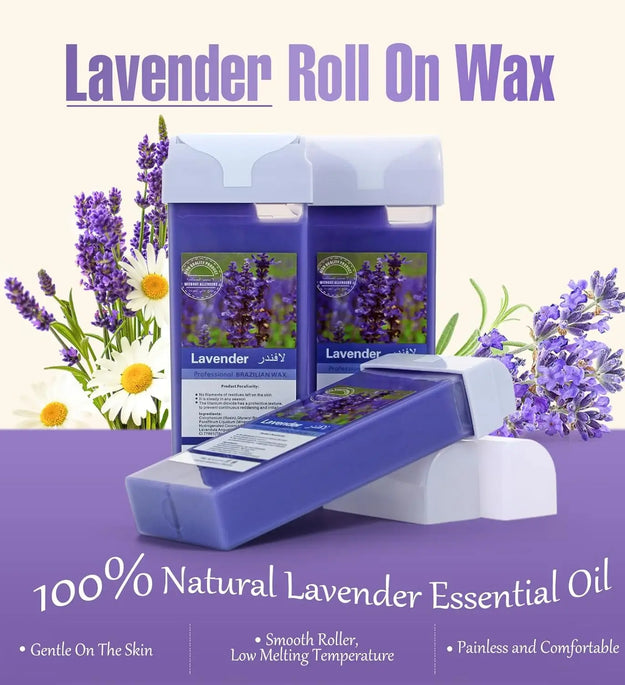 Roll on Wax Refill Painless Roll On Wax For Hair Removal Depilatory Cartridge Wax Warmer For Lavender Bikini Body Hair Removal