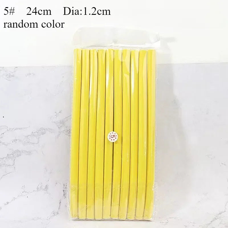 10pcs Flexible Hair Curling Rod Hair Curler Makers Soft Foam Bendy Twist Curls Flexi Rollers Styling Tools Hair Roller No Heat