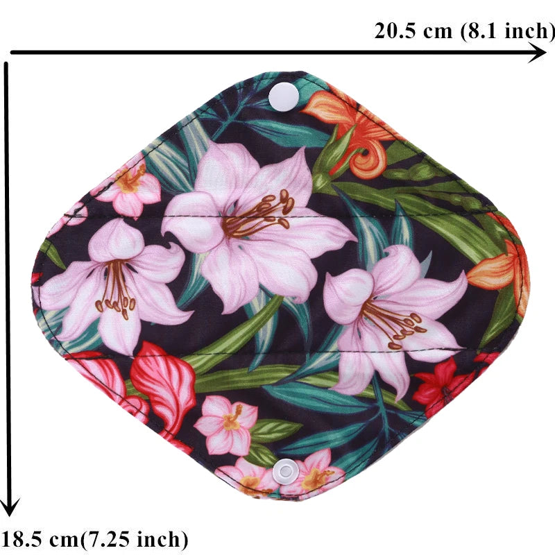 Reusable Waterproof Bamboo Fiber Pads Menstrual Cloth Sanitary Pads Feminine Maternity Hygiene Panty Liner