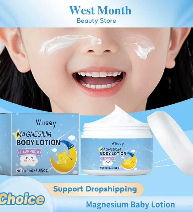 Magnesium Baby Lotion Improve Sleep Quality Nourishing Moisturizing Strengthen Skin Barrier Soothing Dryness Kids Refresh Cream