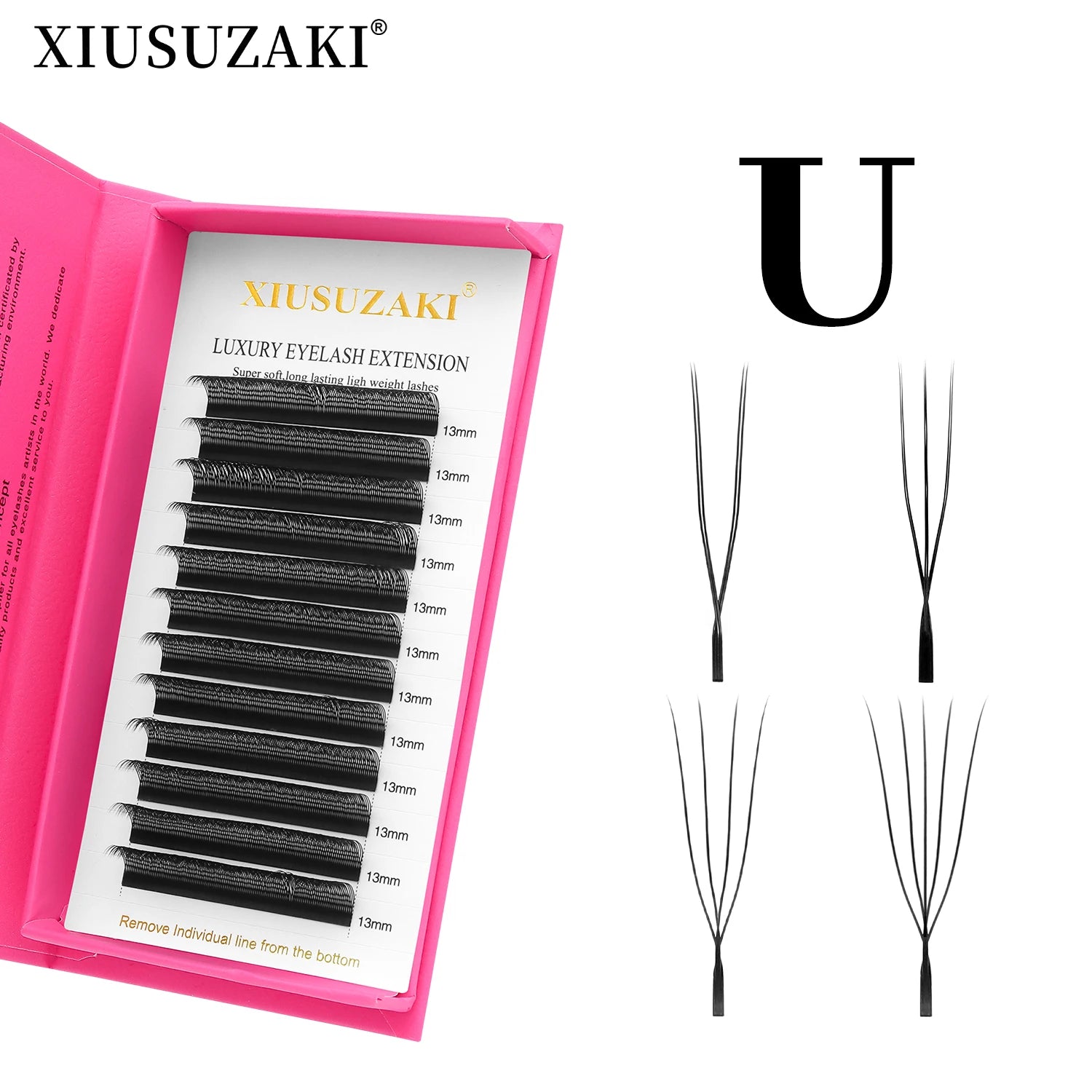 XIUSUZAKI  U-Shaped YY 3D 4D 5D W Eyelash Extensions New Style U/W Lashes Extension Mink Premade Volume Fans False Eyelashes