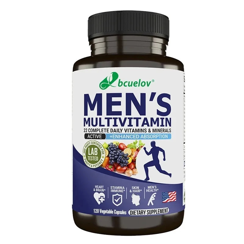 Bcuelov Daily Complete Vitamins & Minerals - Men's Health, Skin & Hair, Stamina Immune System