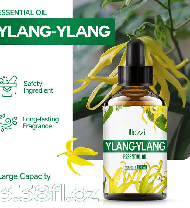 Ylang Ylang essential oil for massage, shower, skin care, diffusion, relaxation, aromatherapy, humidifier, candle making