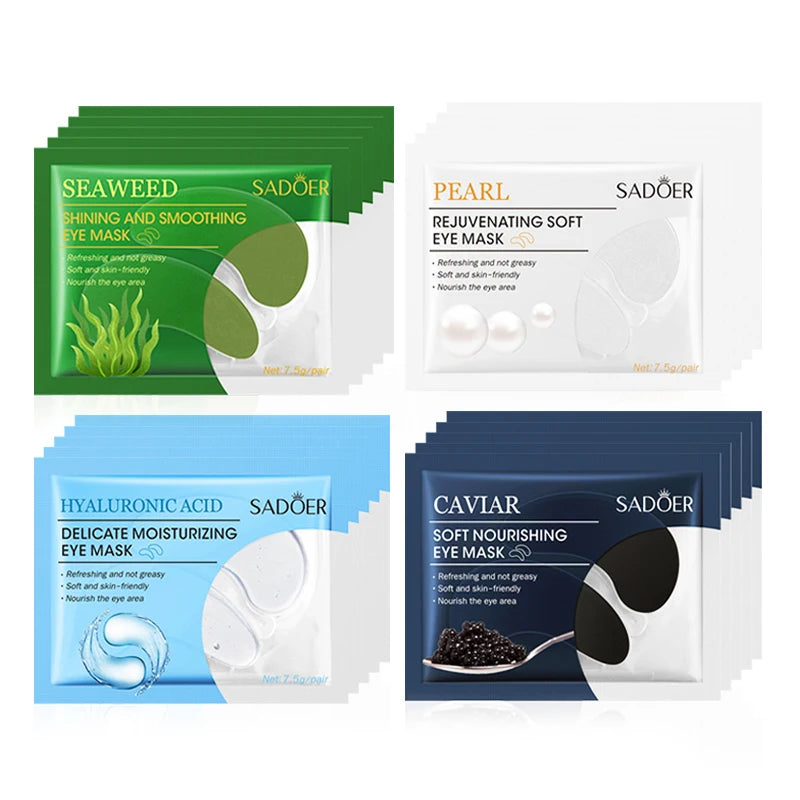 5/10/20 Pairs SADOER Crystal Collagen Eye Mask Anti Dark Circles Removal Eyes Bag Moisturizing Eye Patches Beauty Eyes Skin Care