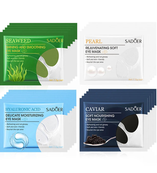 5/10/20 Pairs SADOER Crystal Collagen Eye Mask Anti Dark Circles Removal Eyes Bag Moisturizing Eye Patches Beauty Eyes Skin Care