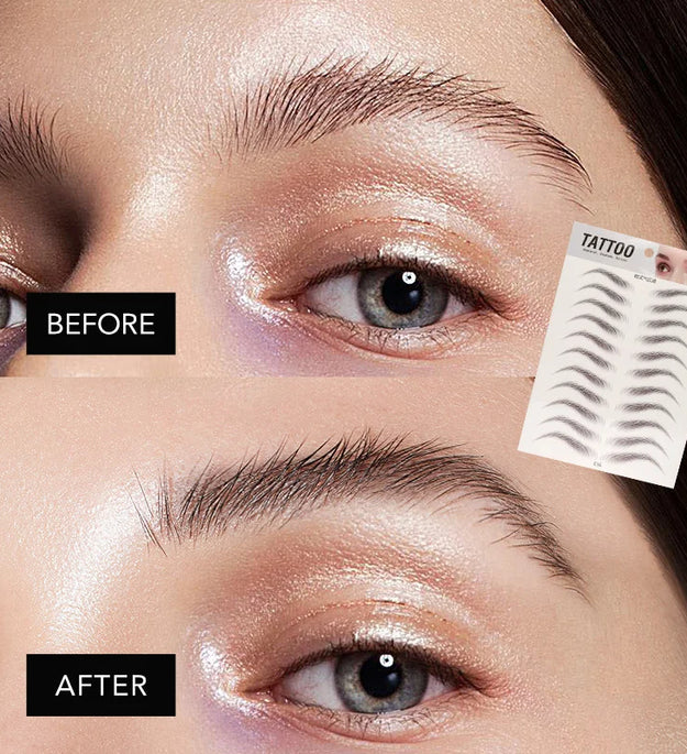 4D Hair Like Eyebrows Makeup Waterproof Eyebrow Tattoo Sticker Long Lasting Natural Fake Eyebrow Stickers Cosmetics 10 pairs 1PC