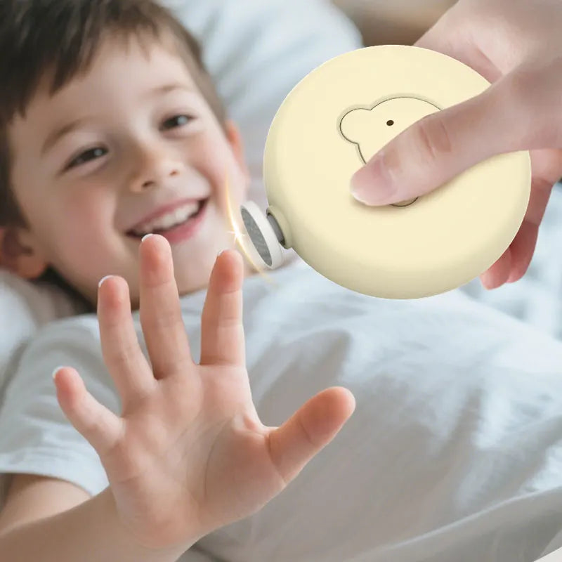 Bear Electric Nail Grinder for Babies And Kids Home Use Polishing Set Nail Clippers Kit for Children