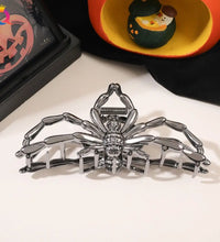1Pcs Halloween Black Spider Hair Claw Clips with Pearl Charm Design,Metal Gothic Punk Hair Clips Strong Hold Hair Accessories - BlissFully