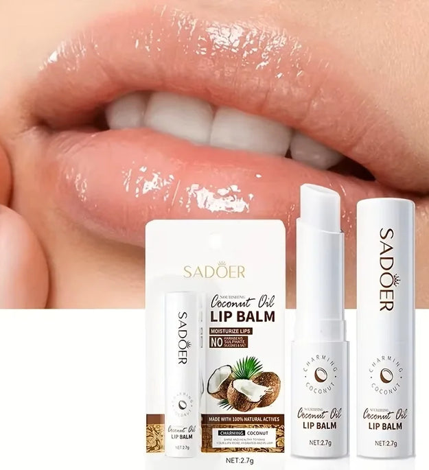 Coconut Lip Balm Lasting Nourishment and Moisture for Men and Women Daily Care Lip Balm