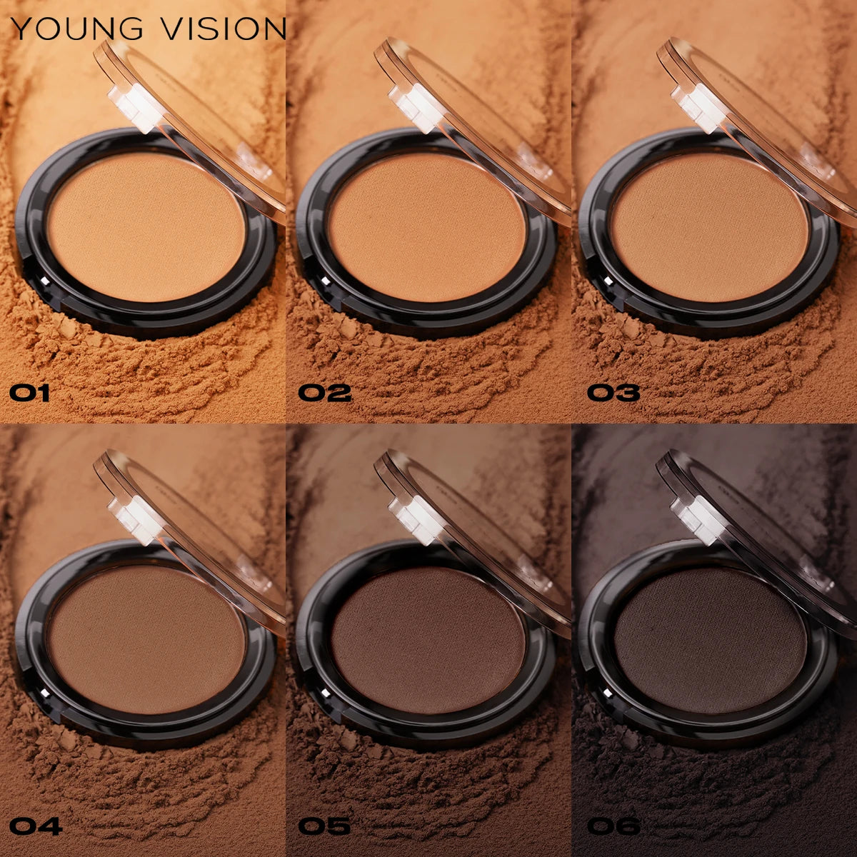 Silky Matte Bronzer Setting Makeup Contour Powder Long lasting 3D Face Shaping Concealer Deep Contouring Nose Shadow Palette