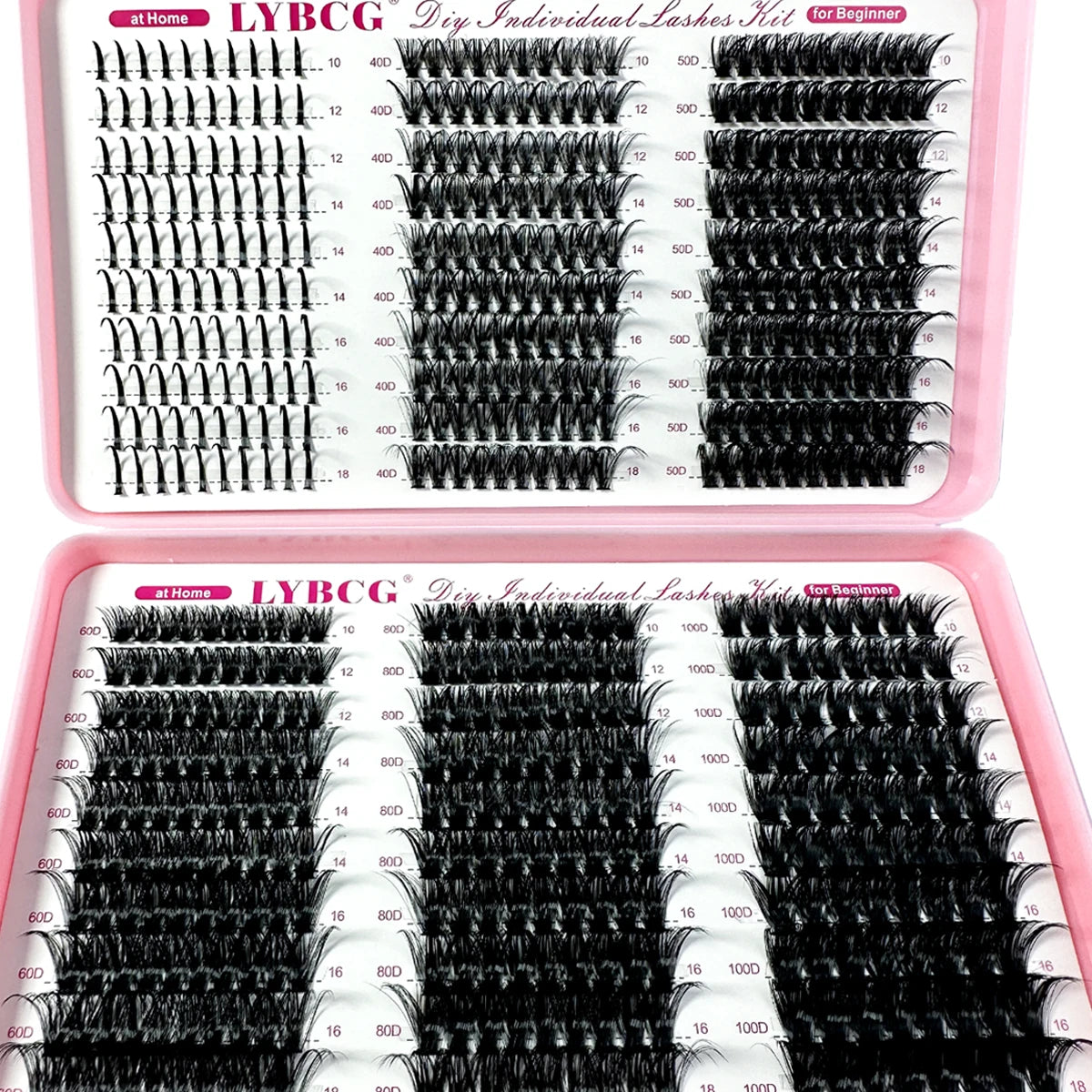 Spikes Lash Individuals Volume Eyelash Clusters D-Curly Lash Clusters Kit 10-20MM DIY Eyelash Extensions,6 Styles Lash Clusters