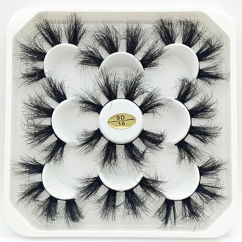 5 Pairs 25mm 3D Mink Eyelashes Bulk Russian roll Fluffy Natural False Eyelash Dramatic Mink lashes Makeup tools Wholesale lashse