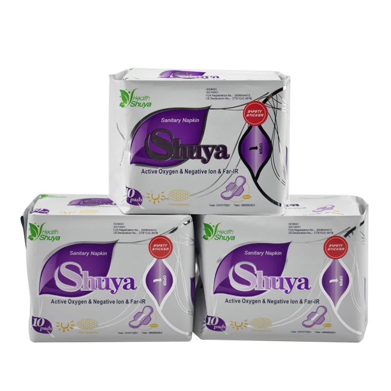 3 Pack menstrual pad anion sanitary pads feminine hygiene Product cotton sanitary napkin Health shuya anion panty liner 30 piece