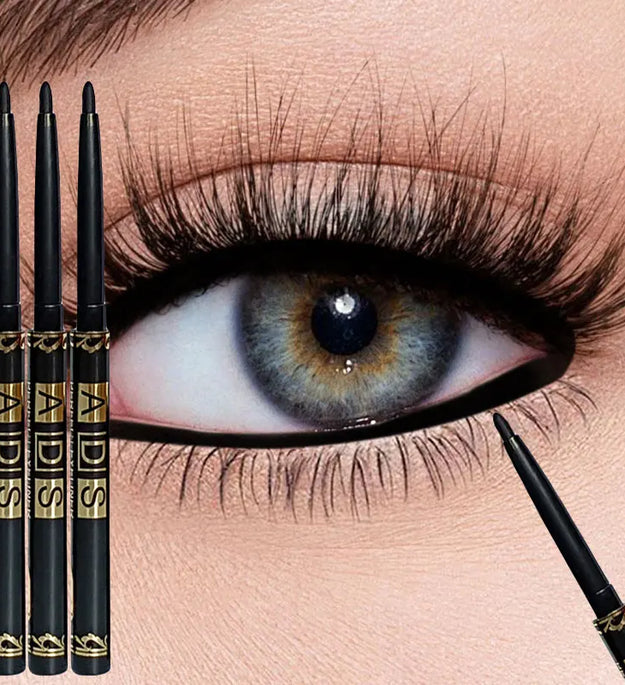 3PCS/9PCS Long-Lasting Waterproof Black Eyeliner Pencil -Smudge-Proof Sweat-Resistant for Bold Eye Makeup, ldeal Gift