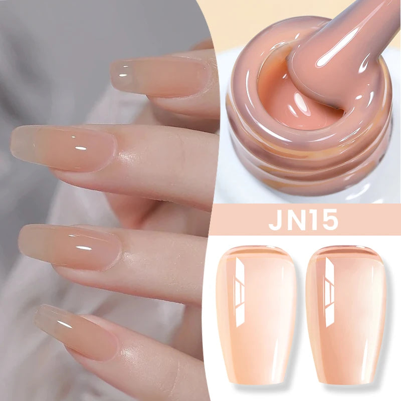 BORN PRETTY 10ml Jelly Nude Gel Nail Polish 50 Colors Semi Transparent Nail Art Nail Supplies Soak off UV LED Nails Gel Varnish