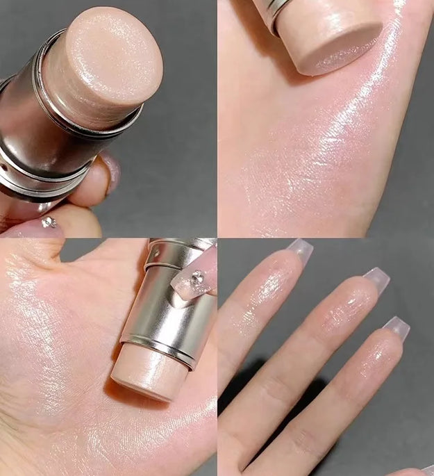 KAXIER High Gloss Stick Highlighter Blush Water Light Shimmer Waterproof Face Contour Illuminator Brighten Contouring Rouge
