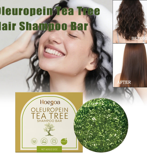 Herbal Dandruff Removal Shampoo Bar Mild Tea Tree Oil Essence Oil Control Scalp Cleansing Hair Care Soap Hair Damaged Repairing - BlissFully